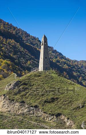 "Watchtower in the Chechen mountains, Chechnya, Caucasus, Russia, Europe" View Large Photo Image Stock Photo - "Watchtower in the Chechen mountains, Chechnya, Caucasus, Russia, Europe". Fotosearch
