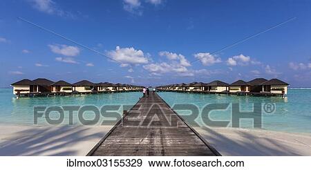 "Water bungalows on Paradise Island or Lankanfinolhu, Indian Ocean, Lankanfinolhu, North Male Atoll, Maldives, Asia" View Large Photo Image Stock Photo - "Water bungalows on Paradise Island or Lankanfinolhu, Indian Ocean, Lankanfinolhu, North Male Atoll, Maldives, Asia". Fotosearch