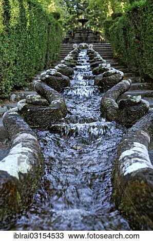 "Water chain or channel of cancer, Catena d'Aqua o Cordonata del Gambero, gardens of Villa Lante, Bagnaia, Lazio, Italy, Europe" View Large Photo Image Stock Image - "Water chain or channel of cancer, Catena d'Aqua o Cordonata del Gambero, gardens of Villa Lante, Bagnaia, Lazio, Italy, Europe". Fotosearch
