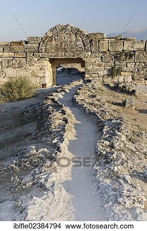 "Water channeling system at the ancient excavation site of Hierapolis, Hieropolis, near Pamukkale, Denizli, Western Turkey, Turkey, Asia" View Large Photo Image Picture - "Water channeling system at the ancient excavation site of Hierapolis, Hieropolis, near Pamukkale, Denizli, Western Turkey, Turkey, Asia". Fotosearch