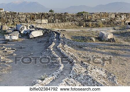 "Water channeling system at the ancient excavation site of Hierapolis, Hieropolis, near Pamukkale, Denizli, Western Turkey, Turkey, Asia" View Large Photo Image Stock Image - "Water channeling system at the ancient excavation site of Hierapolis, Hieropolis, near Pamukkale, Denizli, Western Turkey, Turkey, Asia". Fotosearch