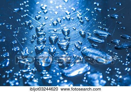 Water droplets on a metal surface View Large Photo Image Stock Image - Water droplets on a metal surface. Fotosearch
