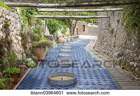 Stock Image - "Water games, estate, outdoor museum, La Granja, Esporles, Majorca, Balearic Islands, Spain, Europe". Fotosearch