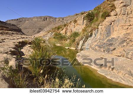 "Water in a guelta at Idaran Canyon, Iherir, Tassili N'Ajjer National Park, Unesco World Heritage Site, Sahara desert, Algeria, Africa" View Large Photo Image Picture - "Water in a guelta at Idaran Canyon, Iherir, Tassili N'Ajjer National Park, Unesco World Heritage Site, Sahara desert, Algeria, Africa". Fotosearch