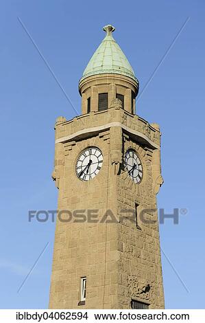"Water level tower of St. Pauli Landing Stages, Hamburg, Germany, Europe" View Large Photo Image Picture - "Water level tower of St. Pauli Landing Stages, Hamburg, Germany, Europe". Fotosearch