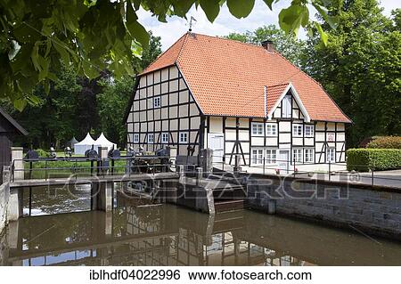 "Water mill on the river Ems, mill of Rheda castle, Rheda-Wiedenbruck, North Rhine-Westphalia, Germany, Europe" View Large Photo Image Stock Photograph - "Water mill on the river Ems, mill of Rheda castle, Rheda-Wiedenbruck, North Rhine-Westphalia, Germany, Europe". Fotosearch