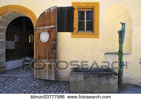 "Water pump of the communal brewery, originally from Schlusselfeld, built in 1844-45, relocated to the Franconian Open Air Museum in Bad Windsheim, Middle Franconia, Bavaria, Germany, Europe" View Large Photo Image Stock Photograph - "Water pump of the communal brewery, originally from Schlusselfeld, built in 1844-45, relocated to the Franconian Open Air Museum in Bad Windsheim, Middle Franconia, Bavaria, Germany, Europe". Fotosearch