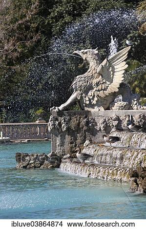 "Water-spouting dragon by Antoni Gaudi at the fountain Font de la Cascada, Parc de la Ciutadella, Barcelona, Catalonia, Spain, Europe" View Large Photo Image Picture - "Water-spouting dragon by Antoni Gaudi at the fountain Font de la Cascada, Parc de la Ciutadella, Barcelona, Catalonia, Spain, Europe". Fotosearch
