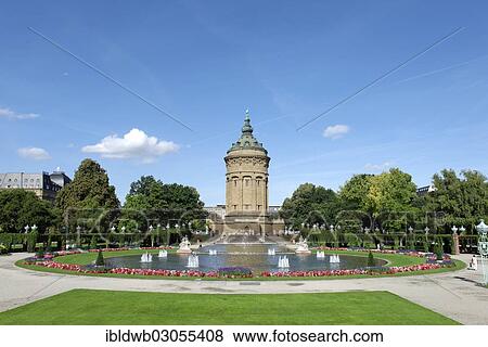 "Water Tower, Friedrichsplatz square, Mannheim, Baden-Wurttemberg, Germany, Europe" View Large Photo Image Stock Photo - "Water Tower, Friedrichsplatz square, Mannheim, Baden-Wurttemberg, Germany, Europe". Fotosearch
