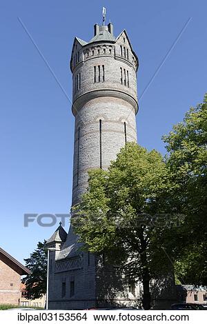 Picture - "Water tower, Lidkoping, Vaestra Goetaland County, Sweden, Europe". Fotosearch