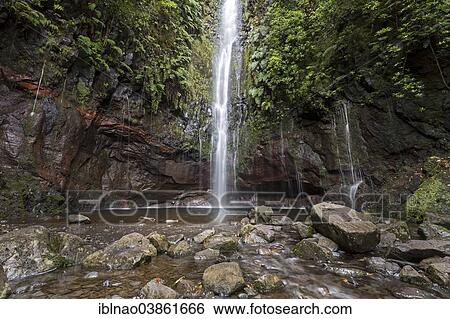 "Waterfall at 25 Fontes, Rabacal, Madeira, Portugal, Europe" View Large Photo Image Stock Photograph - "Waterfall at 25 Fontes, Rabacal, Madeira, Portugal, Europe". Fotosearch