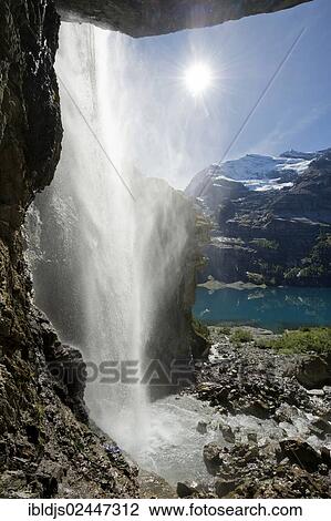 "Waterfall at Oeschinensee, Oeschinen Lake, Bernese Oberland, Canton of Bern, Switzerland, Europe" View Large Photo Image Stock Image - "Waterfall at Oeschinensee, Oeschinen Lake, Bernese Oberland, Canton of Bern, Switzerland, Europe". Fotosearch