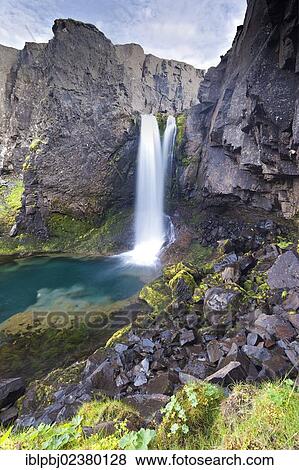 "Waterfall, East Iceland, Iceland, Europe" View Large Photo Image Stock Photo - "Waterfall, East Iceland, Iceland, Europe". Fotosearch