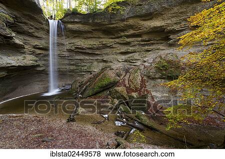 "Waterfall in Paehlschlucht gorge near Paehl am Ammersee, Bavaria, Germany, Europe" View Large Photo Image Stock Photo - "Waterfall in Paehlschlucht gorge near Paehl am Ammersee, Bavaria, Germany, Europe". Fotosearch