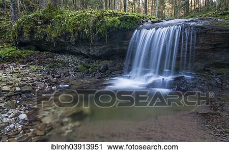 "Waterfall on a tributary of the Taugl river, Hallein District, Salzburg, Austria, Europe" View Large Photo Image Stock Image - "Waterfall on a tributary of the Taugl river, Hallein District, Salzburg, Austria, Europe". Fotosearch