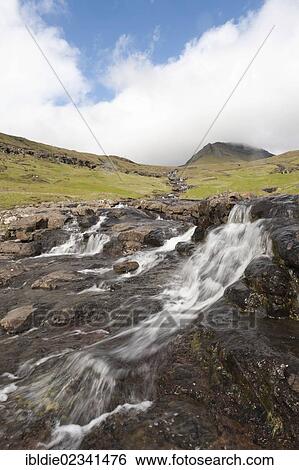 "Waterfall on the Faroe Islands, Denmark, Northern Europe, Europe" View Large Photo Image Stock Photograph - "Waterfall on the Faroe Islands, Denmark, Northern Europe, Europe". Fotosearch