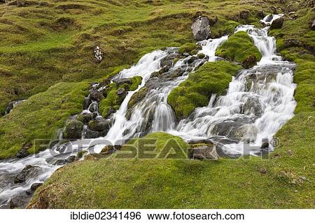 "Waterfall on the Faroe Islands, Denmark, Northern Europe, Europe" View Large Photo Image Stock Photograph - "Waterfall on the Faroe Islands, Denmark, Northern Europe, Europe". Fotosearch