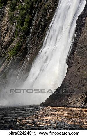 Waterfall, Parc de la Chute Montmorency, Montmorency Falls, Quebec, Canada, North America View Large Photo Image Stock Photography - Waterfall, Parc de la Chute Montmorency, Montmorency Falls, Quebec, Canada, North America. Fotosearch