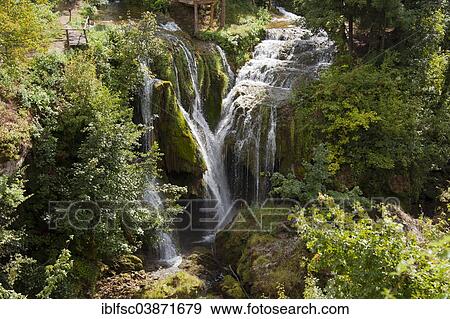 "Waterfall, Slunjcica River flowing into the Korana River, Rastoke, Slunj, Karlovac, Croatia, Europe" View Large Photo Image Stock Photo - "Waterfall, Slunjcica River flowing into the Korana River, Rastoke, Slunj, Karlovac, Croatia, Europe". Fotosearch