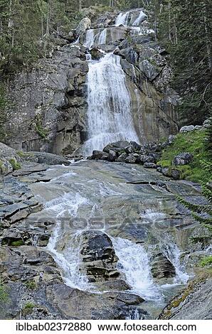 "Waterfalls near the Pont d'Espagne, the Spanish bridge, Cauterets, Midi-Pyrenees region, Pyrenees, national park, Hautes-Pyrenees department, France, Europe, PublicGround, Europe" View Large Photo Image Stock Image - "Waterfalls near the Pont d'Espagne, the Spanish bridge, Cauterets, Midi-Pyrenees region, Pyrenees, national park, Hautes-Pyrenees department, France, Europe, PublicGround, Europe". Fotosearch