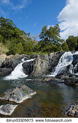 Stock Image - "Waterfalls of Ciu, Grande Terre, New Caledonia, France, Oceania". Fotosearch