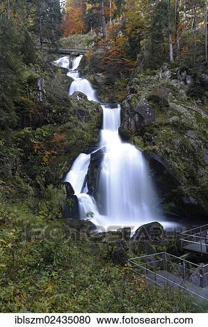 Stock Image - "Waterfalls of Triberg, Black Forest, Baden-Wuerttemberg, Germany, Europe". Fotosearch