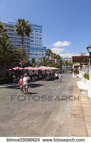 "Waterfront promenade, Puerto de la Cruz, San Telmo, Puerto De La Cruz, Tenerife, Canary Islands, Spain, Europe" View Large Photo Image Picture - "Waterfront promenade, Puerto de la Cruz, San Telmo, Puerto De La Cruz, Tenerife, Canary Islands, Spain, Europe". Fotosearch