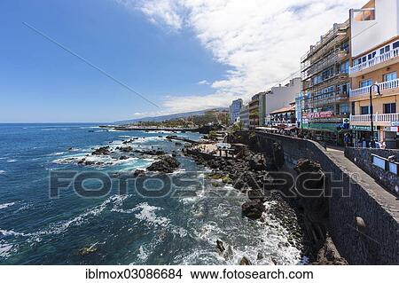 "Waterfront promenade, Puerto de la Cruz, San Telmo, Puerto De La Cruz, Tenerife, Canary Islands, Spain, Europe" View Large Photo Image Picture - "Waterfront promenade, Puerto de la Cruz, San Telmo, Puerto De La Cruz, Tenerife, Canary Islands, Spain, Europe". Fotosearch