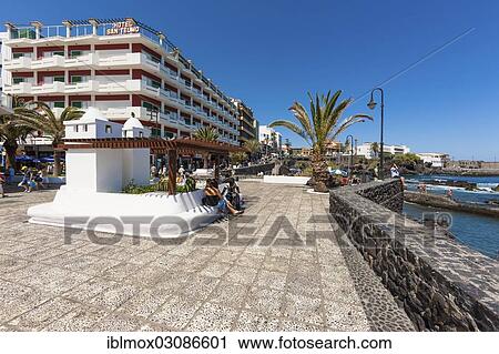 "Waterfront promenade with the San Telmo Hotel, Puerto de la Cruz, San Telmo, Puerto De La Cruz, Tenerife, Canary Islands, Spain, Europe" View Large Photo Image Stock Image - "Waterfront promenade with the San Telmo Hotel, Puerto de la Cruz, San Telmo, Puerto De La Cruz, Tenerife, Canary Islands, Spain, Europe". Fotosearch