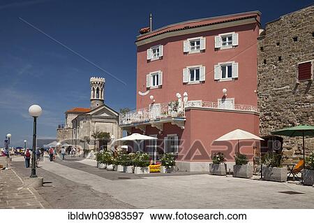 "Waterfront with St Clement or Our Lady of Health Church and lighthouse, Piran, Istria, Slovenia, Europe" View Large Photo Image Stock Photo - "Waterfront with St Clement or Our Lady of Health Church and lighthouse, Piran, Istria, Slovenia, Europe". Fotosearch