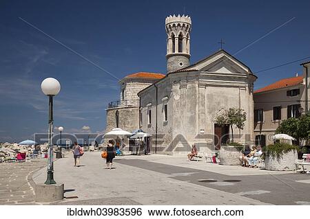 "Waterfront with St Clement or Our Lady of Health Church and lighthouse, Piran, Istria, Slovenia, Europe" View Large Photo Image Stock Photograph - "Waterfront with St Clement or Our Lady of Health Church and lighthouse, Piran, Istria, Slovenia, Europe". Fotosearch