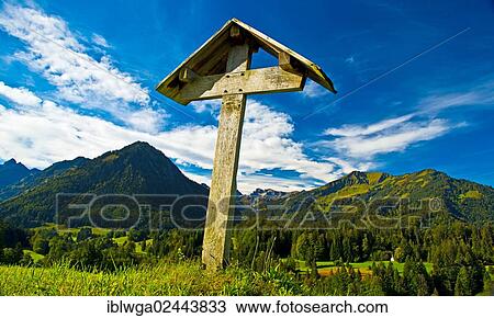 "Wayside cross in Oytal valley, Stillachtal valley at back, Oberstdorf, Upper Allgaeu region, Bavaria, Germany, Europe, PublicGround, Europe" View Large Photo Image Stock Image - "Wayside cross in Oytal valley, Stillachtal valley at back, Oberstdorf, Upper Allgaeu region, Bavaria, Germany, Europe, PublicGround, Europe". Fotosearch