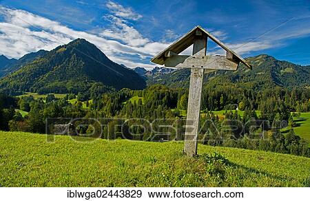 "Wayside cross in Oytal valley, Stillachtal valley at back, Oberstdorf, Upper Allgaeu region, Bavaria, Germany, Europe, PublicGround, Europe" View Large Photo Image Stock Photo - "Wayside cross in Oytal valley, Stillachtal valley at back, Oberstdorf, Upper Allgaeu region, Bavaria, Germany, Europe, PublicGround, Europe". Fotosearch