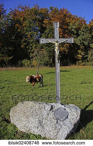"Wayside cross near Otterswang, Upper Swabia, Baden-Wuerttemberg, Germany, Europe" View Large Photo Image Stock Photograph - "Wayside cross near Otterswang, Upper Swabia, Baden-Wuerttemberg, Germany, Europe". Fotosearch