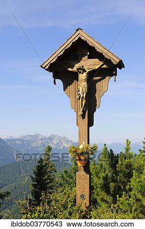"Wayside cross on Mt. Herzogstand, Upper Bavaria, Bavaria, Germany, Europe" View Large Photo Image Stock Image - "Wayside cross on Mt. Herzogstand, Upper Bavaria, Bavaria, Germany, Europe". Fotosearch