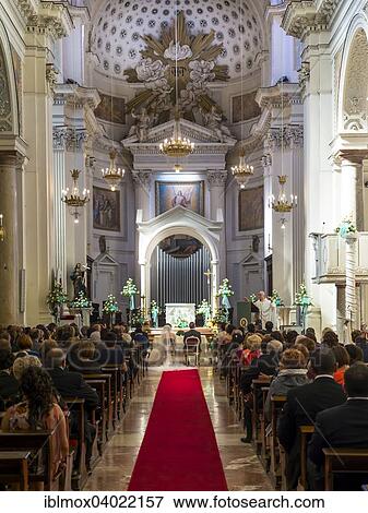 Stock Photo - "Wedding, San Lorenzo Church, old town, Trapani, Province of Trapani, Sicily, Italy, Europe". Fotosearch