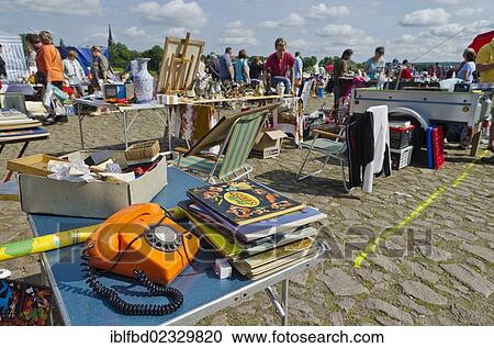 Stock Image - "Weekly flea market, Dresden, Saxony, Germany, Europe". Fotosearch