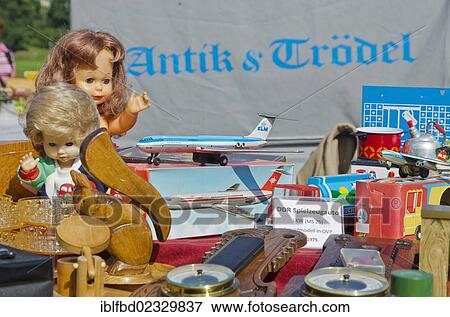 Stock Photo - "Weekly flea market, Dresden, Saxony, Germany, Europe". Fotosearch