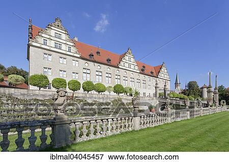 Stock Photo - "Weikersheim Castle, Romantic Road, Weikersheim, Baden-Wurttemberg, Germany, Europe". Fotosearch