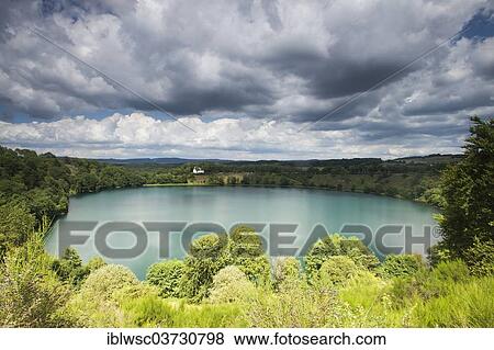 Stock Photo - "Weinfeld Maar, Totenmaar or Maar of the Dead, Daun, Vulkan Eifel, Eifel, Rhineland-Palatinate, Germany, Europe". Fotosearch