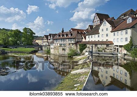 "Weir, historic centre of Schwabisch Hall on the Kocher River, Hohenlohekreis district, Baden-Wurttemberg, Germany, Europe" View Large Photo Image Stock Photography - "Weir, historic centre of Schwabisch Hall on the Kocher River, Hohenlohekreis district, Baden-Wurttemberg, Germany, Europe". Fotosearch