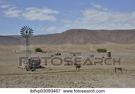 Stock Photo - "Well at Orupembe, Orupembe, Kaokoland, Kunene, Namibia, Africa". Fotosearch