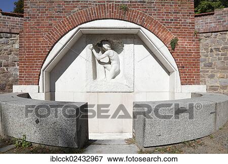 "Well by L. Habich, Art Nouveau, Mathildenhoehe, Darmstadt, Hesse, Germany, Europe" View Large Photo Image Stock Photo - "Well by L. Habich, Art Nouveau, Mathildenhoehe, Darmstadt, Hesse, Germany, Europe". Fotosearch