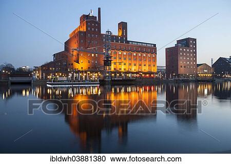"Werhahnmuhle, former silo and mill building, inner harbour, Duisburg, Ruhr district, North Rhine-Westphalia, Germany, Europe" View Large Photo Image Stock Image - "Werhahnmuhle, former silo and mill building, inner harbour, Duisburg, Ruhr district, North Rhine-Westphalia, Germany, Europe". Fotosearch