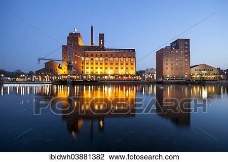 "Werhahnmuhle, former silo and mill building, inner harbour, Duisburg, Ruhr district, North Rhine-Westphalia, Germany, Europe" View Large Photo Image Stock Image - "Werhahnmuhle, former silo and mill building, inner harbour, Duisburg, Ruhr district, North Rhine-Westphalia, Germany, Europe". Fotosearch