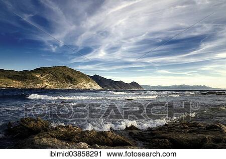 "West coast of Cap Corse, evening mood, Corsica, France, Europe" View Large Photo Image Stock Image - "West coast of Cap Corse, evening mood, Corsica, France, Europe". Fotosearch