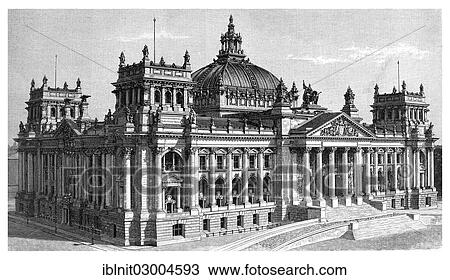 "West facade of the Reichstag Building in Berlin, illustration from Meyers Konversations-Lexikon encyclopaedia, 1897" View Large Photo Image Stock Image - "West facade of the Reichstag Building in Berlin, illustration from Meyers Konversations-Lexikon encyclopaedia, 1897". Fotosearch