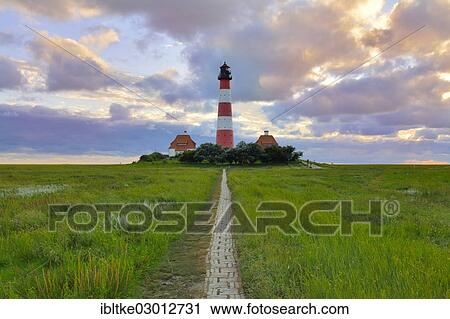 "Westerhever or Westerheversand lighthouse, Westerhever, Eiderstedt, North Frisia, Schleswig-Holstein, Germany, Europe" View Large Photo Image Stock Image - "Westerhever or Westerheversand lighthouse, Westerhever, Eiderstedt, North Frisia, Schleswig-Holstein, Germany, Europe". Fotosearch