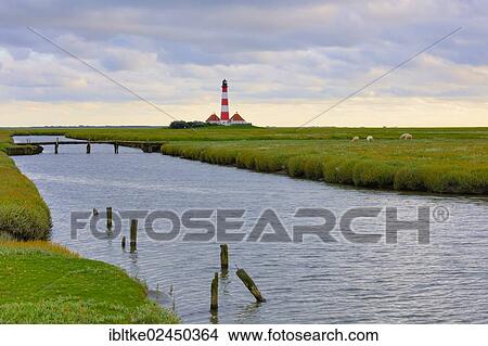 "Westerheversand Lighthouse, Westerhever, North Sea, North Frisia, Schleswig-Holstein, northern Germany, Germany, Europe" View Large Photo Image Picture - "Westerheversand Lighthouse, Westerhever, North Sea, North Frisia, Schleswig-Holstein, northern Germany, Germany, Europe". Fotosearch