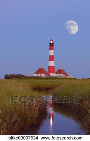 "Westerheversand Lighthouse, Westerhever, Eiderstedt, North Frisia, Schleswig-Holstein, Germany, Europe" View Large Photo Image Picture - "Westerheversand Lighthouse, Westerhever, Eiderstedt, North Frisia, Schleswig-Holstein, Germany, Europe". Fotosearch